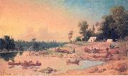 Paul Kane Encampment, Winnipeg River oil painting on canvas